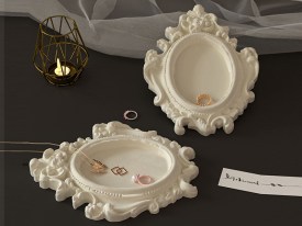 Molde silicona marco ovalado vintage ornamental